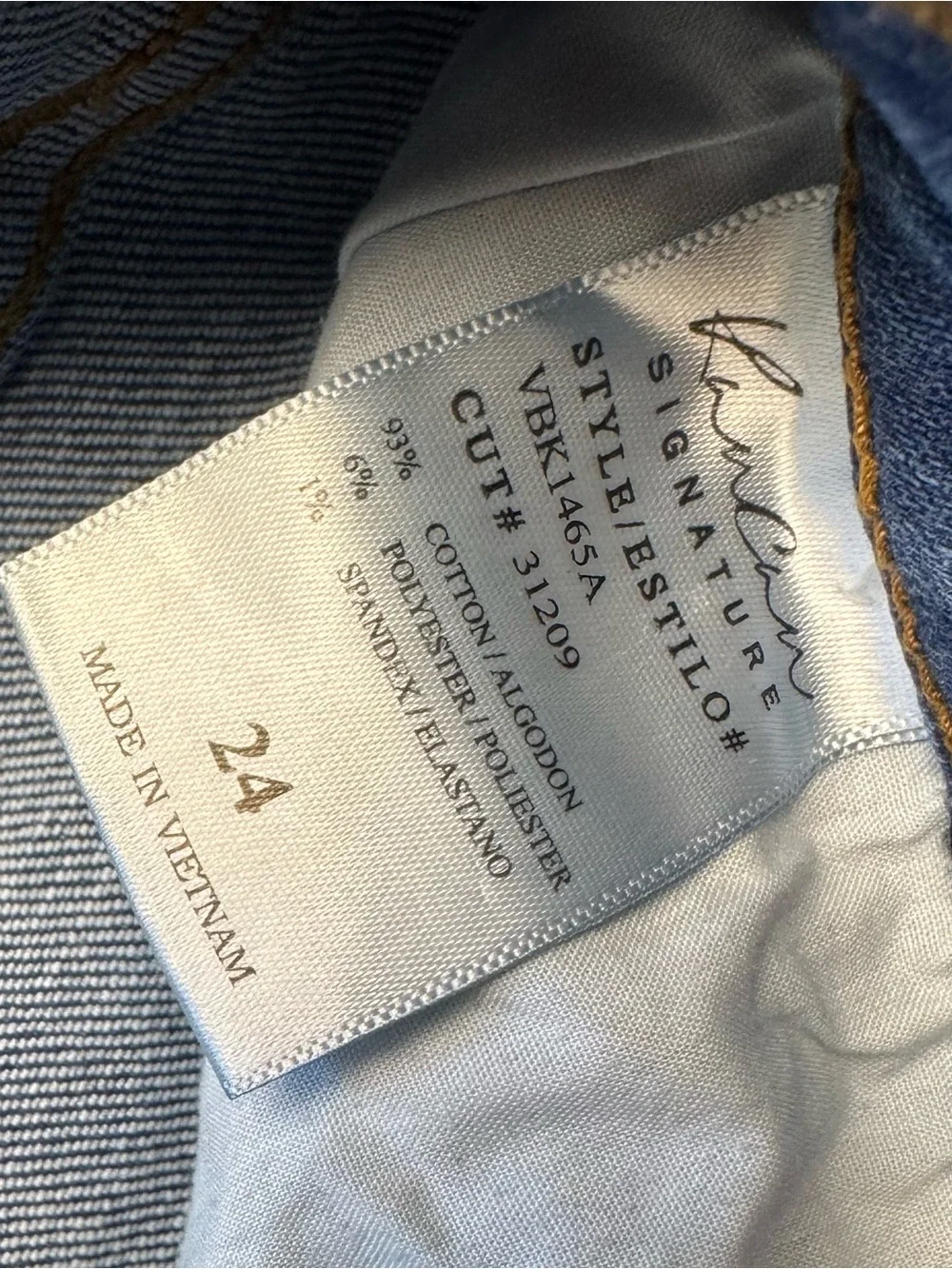 Kancan Signature Skinny Jeans in Medium Blue with Four Button-Fly Size 24